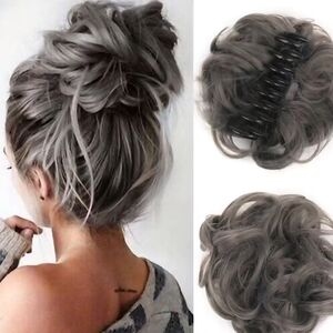 Gray Hair Bun Extension